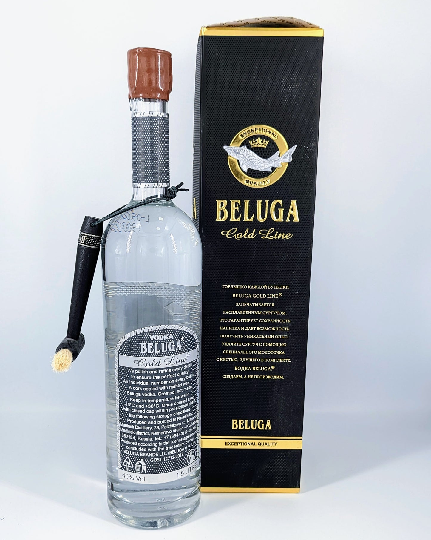Beluga Gold Line Vodka 40% 1,5L + GB mit Pinsel