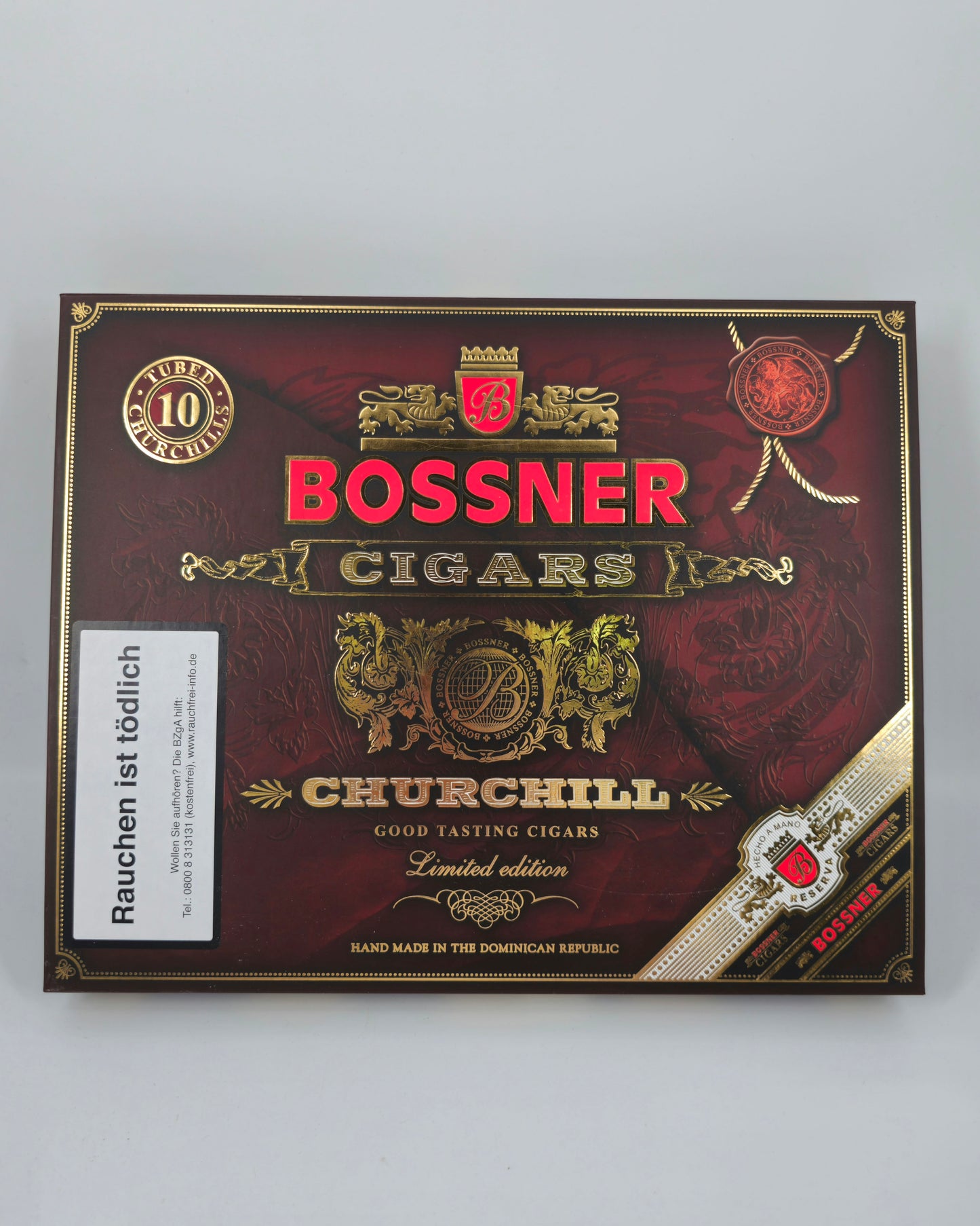 Bossner Churchill Limited Edition Tube Edition Claro 10 Stk