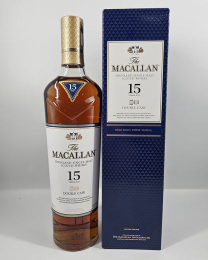 Rượu whisky thùng đôi Macallan 15 năm 43% 0,7L